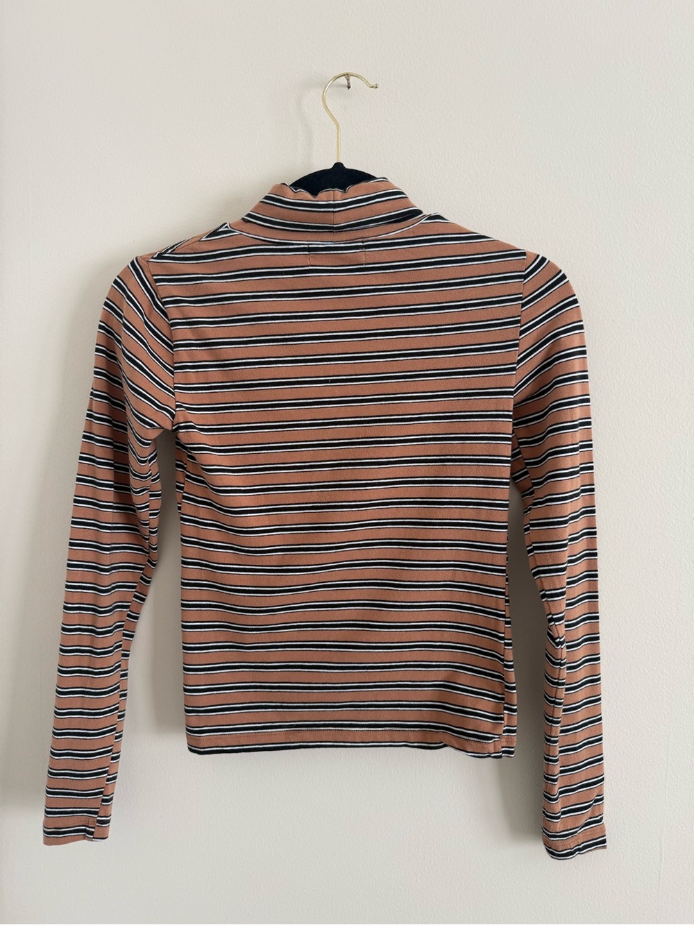 Urban Outfitters Striped Long Sleeve Turtleneck Top - Rust, Black & White // XS - Picture 3 of 9